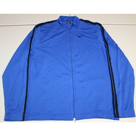 Mens Nike Mesh Practice Full Zip Lined Warm Up Track Jacket XL Blue 392474-493 - Picture 1 of 6